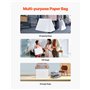 VEVOR Sac Papier Kraft, Lot de 50, Sac Cadeau avec Poignées, 406 x 152 x 308 mm, Grands Sacs d'Épicerie Réutilisables, Emballage
