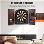 VEVOR Kit Cible de Fléchettes et Armoire Prêt à Jouer, Armoire à Fléchettes avec Tableau de Score Électrique, Jeu de Fléchettes 
