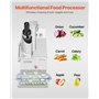VEVOR Robot culinaire multifonction, 2 trous d'alimentation, hachoir à légumes en acier inoxydable de qualité alimentaire, 550 W