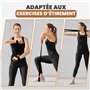 YOGATI Sangle de transport de yoga noir - Réglable, en coton durable, léger - Idéal pour le rangement du tapis de yoga et les ét
