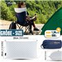 Alkamto Coussin de voyage rafraîchissant en mousse à mémoire de forme - Gel réglable pour un soutien individuel - Soie glacée de