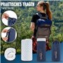Alkamto Coussin de voyage rafraîchissant en mousse à mémoire de forme - Gel réglable pour un soutien individuel - Soie glacée de