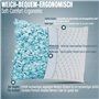 Alkamto Coussin de voyage rafraîchissant en mousse à mémoire de forme - Gel réglable pour un soutien individuel - Soie glacée de