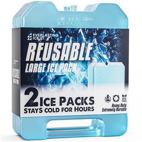 Lot de 2 grands blocs de glace réutilisables pour glacière avec poignée – Fraîcheur longue durée