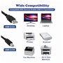 Câble d'imprimante USB 2.0 de type A vers type B - Transfert de données haut débit - Compatible avec toutes les imprimantes USB,