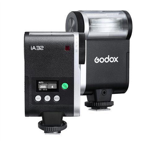 Godox iA32 iFlash Flash Mini Speedlite GN15 A/M Mode avec déclencheur Optimal S1/S2 Tête de Flash inclinable pour Appareil Photo