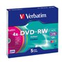 Verbatim 43563 DVD-RW Serl 4X Colour Surface 4