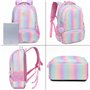 Meisohua Cartable Fille Sac d'école Sac Enfant Fille Cartable Primaire Fille pour l'école Loisir Sac Arc en Ciel 3 en 1 Sac à Lu