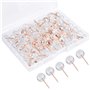 Fodlon Punaises Transparentes 100pcs Punaises Tableau Liège Monde Punaises Decoratives Voyage Epingle Couture Punaises Murales p