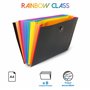 VIQUEL Trieur horizontal RAINBOW 8 compartiments en polypropylène 8/10, noir intérieur multicolore
