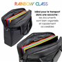 VIQUEL Trieur horizontal RAINBOW 8 compartiments en polypropylène 8/10, noir intérieur multicolore