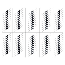 Kit de diodes redresseurs et Schottky - 100 pièces 10 modèles - 1N4001 1N4002 1N4003 1N4004 1N4005 1N4006 1N4007 1N5817 1N5818 1