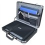 HMF 14651-02 Mallette en aluminium pour homme avec cadenas à combinaison Noir 45 x 33 x 11 cm