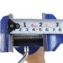 KATSU Étau de Table Mâchoires de 60 mm, Mini Étaux d'Établi avec Base Pivotante à 360 Degrés et Enclume, Robuste Pince de Table 
