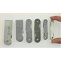 KATSU Jauge de rayon en métal 6 Pièces R0.3-1.5 / R1-6.5 / R7-14.5 / R15-25 / R25-50 / R52-100 Ingénieurs outil de mesure concav