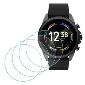 MTHGH Protection Écran pour Fossil Hommes GEN 6 44mm/ Femmes GEN 6 42mm Verre Trempé [4 pièces] [Non applicable à FW7071-FW14f2]