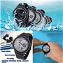 Montre sport numérique led basse consommation homme multi fonctions étanche 100 m sports nautiques plongée natation bracelet Sil