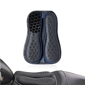 CHCYCLE Coussin de siège passager pliable pour moto - Gel haute élasticité 3D nid d'abeille - Confortable et respirant - Absorpt