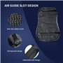 CHCYCLE Coussin de siège passager pliable pour moto - Gel haute élasticité 3D nid d'abeille - Confortable et respirant - Absorpt