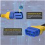 PLAYOCCAR OBD-II Câble d'extension Adaptateur, Voiture 16 Broches Mâle à Femelle OBD2 Rallonge Cordon épaissir Matériel en Nylon