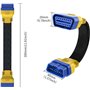 PLAYOCCAR OBD-II Câble d'extension Adaptateur, Voiture 16 Broches Mâle à Femelle OBD2 Rallonge Cordon épaissir Matériel en Nylon