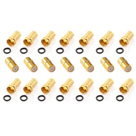 doesnotapply DKBT 21 Pcs Fiches F -Adaptateur Antenne Connecteur Coaxial Raccord Antenne TV Adaptateur D'antenne Coaxial Femelle