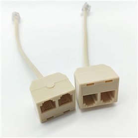 AIMLYF 2 pièces bi-fourche pour téléphone RJ11 avec câble