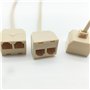 AIMLYF 2 pièces bi-fourche pour téléphone RJ11 avec câble, répartiteur de téléphone, adaptateur téléphonique adaptateur câble d'