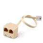 AIMLYF 2 pièces bi-fourche pour téléphone RJ11 avec câble, répartiteur de téléphone, adaptateur téléphonique adaptateur câble d'