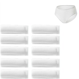 Gerrit Lot de 10 paquets de culottes jetables pour femme (taille L) culottes blanches pour femme jetables