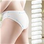 Gerrit Lot de 10 paquets de culottes jetables pour femme (taille L) culottes blanches pour femme jetables, culottes de maternité