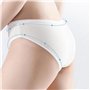 Gerrit Lot de 10 paquets de culottes jetables pour femme (taille L) culottes blanches pour femme jetables, culottes de maternité