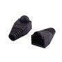 Copapa Lot de 100 connecteurs de câble Ethernet RJ45 en plastique souple pour câble CAT5 CAT5E CAT6 CAT6E Noir