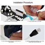 Copapa Lot de 100 connecteurs de câble Ethernet RJ45 en plastique souple pour câble CAT5 CAT5E CAT6 CAT6E Noir