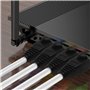 Copapa Lot de 100 connecteurs de câble Ethernet RJ45 en plastique souple pour câble CAT5 CAT5E CAT6 CAT6E Noir