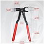 FIRSTINFO F3921 | Pince pour poids de roue | Outil pour enlever les poids de pneu | Marteau pour poids de roue | Poids d'équilib