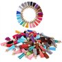Décorations de la Fête Naler 120 pcs Cuir Tassel Pendentifs en suédine Tassel avec bouchons 38 mm pour porte-clés Sangles Décora