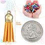Décorations de la Fête Naler 120 pcs Cuir Tassel Pendentifs en suédine Tassel avec bouchons 38 mm pour porte-clés Sangles Décora