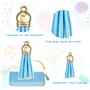 Décorations de la Fête Naler 120 pcs Cuir Tassel Pendentifs en suédine Tassel avec bouchons 38 mm pour porte-clés Sangles Décora