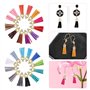 Décorations de la Fête Naler 120 pcs Cuir Tassel Pendentifs en suédine Tassel avec bouchons 38 mm pour porte-clés Sangles Décora