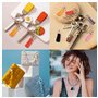 Décorations de la Fête Naler 120 pcs Cuir Tassel Pendentifs en suédine Tassel avec bouchons 38 mm pour porte-clés Sangles Décora