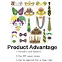 HTGWCG Accessoires de Photomaton de Mardi Gras, Mardi Gras Accessoires Photobooth Cravates Lunettes Masque Accessoires Photo pou