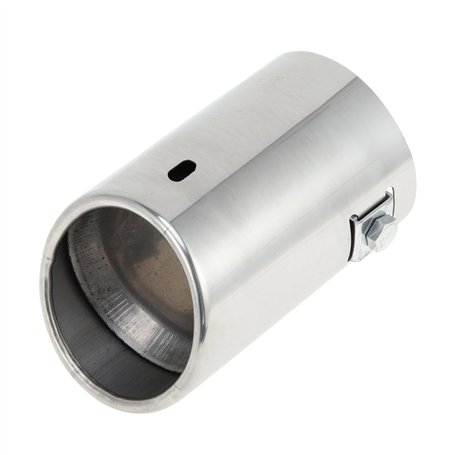 sourcingmap Voiture Chrome ronde échappement arrière à pointe Tuyau pour Dia 1.25" to 2"