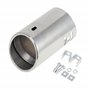 sourcingmap Voiture Chrome ronde échappement arrière à pointe Tuyau pour Dia 1.25" to 2"