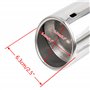 sourcingmap Voiture Chrome ronde échappement arrière à pointe Tuyau pour Dia 1.25" to 2"
