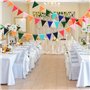 60 Pièces Guirlandes de Drapeaux Feutre Colorée, Fanions Banderole, Bunting de Partie Drapeau pour Mariage Fête Anniversaire Jar