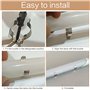 Clip de Fixation de Lampe, 30Pcs Tube Fluorescent Support Lampe pour Fixer le Tube de la Lampe pour Éviter l'affaissement, Tube 