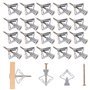 120 Pièces Chevilles avec Vis pour Plaques de Plâtre(60 Chevilles Bbrique Creuse + 60 Vis Autoforeuse Beton)