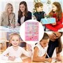 Stylos de gel effacables, stylos d'encre rétractables adorables, point fin de 0,5 mm, rechargeable et smudge-, pour le journal, 