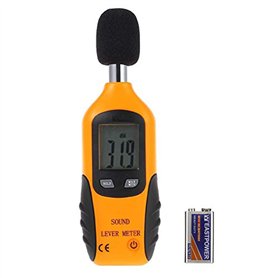 Cadrim Sonomètre numérique portable 30 dB à 130 dB avec écran LCD pour usines et routes